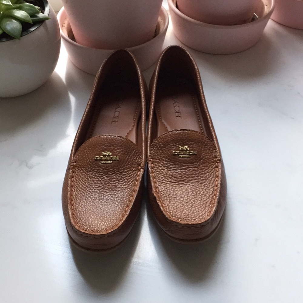 Coach Lock Up Driver Leather Loafers